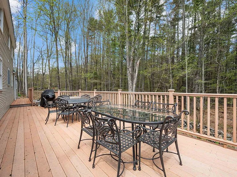 Rear deck at The Brookhurst Lake House