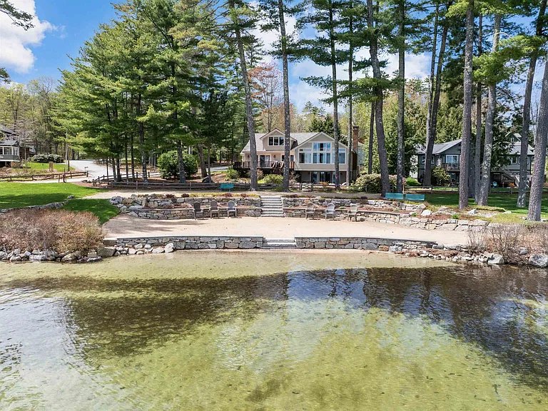 Lake Winnipesaukee community beach near Meredith, NH