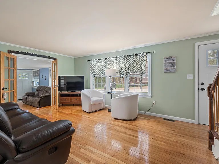 Thoughtfully designed second living room at The Brookhurst Lake House